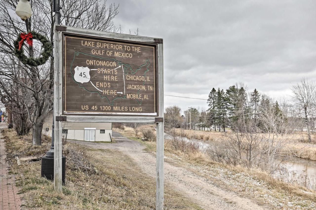 Walk To Lake Superior Ontonagon Home With Fire Pit! Dış mekan fotoğraf